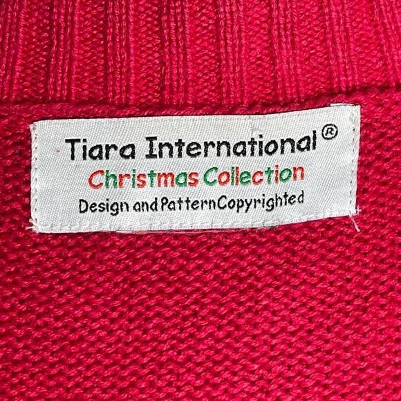 Vintage Tiera International Christmas Collection Women's Snowman Cardigan - Picture 3 of 10
